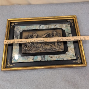Andrew Kolb & Son Neoclassical Relief Wall Art Gold Frame Cherub Style 875 image 5