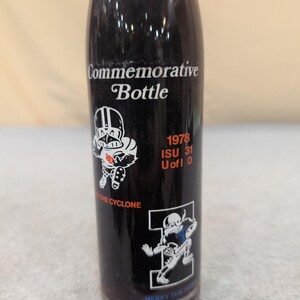 Vintage 1978 Pepsi Iowa vs Iowa State Football Commemorative Bottle 16oz Full image 3