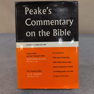 Peake's Commentary on the Bible Matthew Black H.H. Rowley Thomas Nelson HC image 1