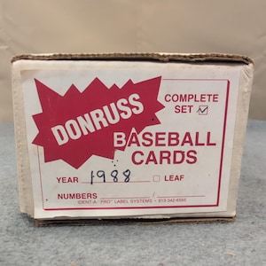 1988 Donruss-honkbalkaarten complete set 1-660 met Stan Musial-puzzelstukken afbeelding 1