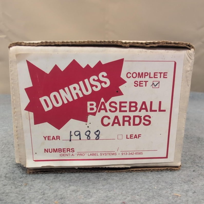 1988 Donruss-honkbalkaarten complete set 1-660 met Stan Musial-puzzelstukken afbeelding 1