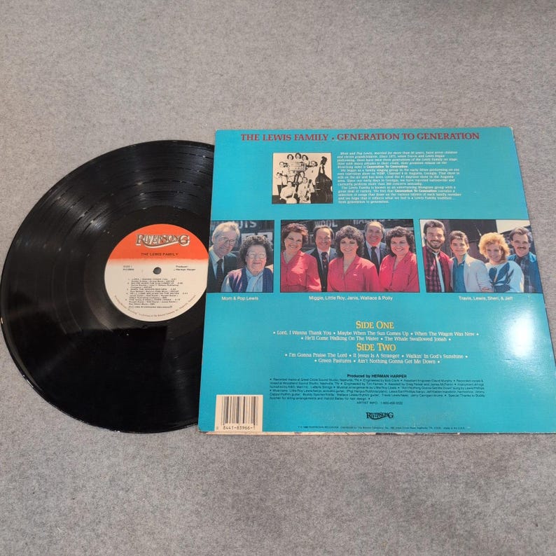 The Lewis Family Generation to Generation Vinyl LP Riversong Bluegrass image 2