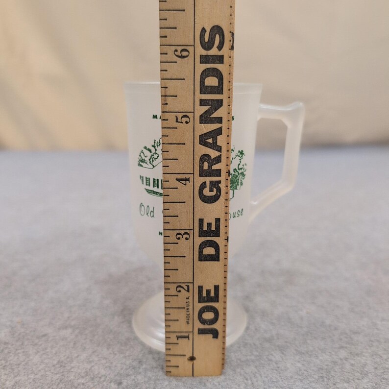 Mary Mahoney's Old French House Biloxi MS Frosted Glass Footed Mug Souvenir image 2