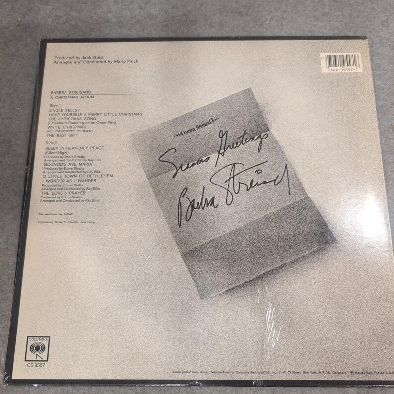 Barbra Streisand A Christmas Album Vinyl LP Columbia CS 9557 Holiday Stereo VG+ image 2