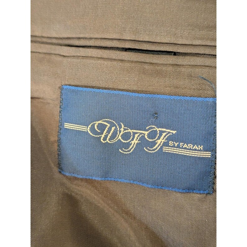 VTG Mens Corduroy Blazer WFF by Farah Brown Sport Coat Jacket Elbow Patch 44R image 8