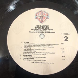 Joe Sample Spellbound Vinyl LP 1989 Warner Bros 1-25781 Promotional Copy Jazz image 8