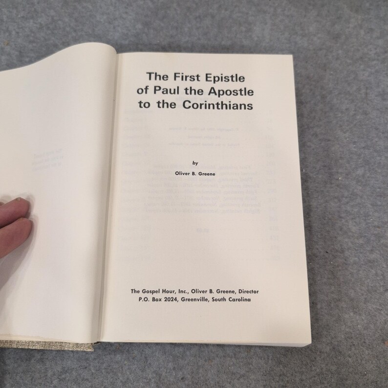 Oliver B Greene Erster Zweiter Brief Paulus an die Korinther 2 Vol Buch Set VG Bild 5