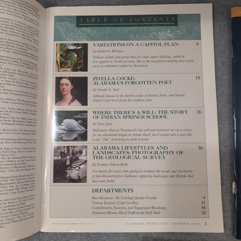 Alabama Heritage Magazine Journal Collection Histoire Culture Lot de 3 image 2