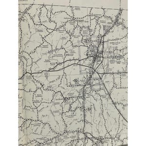 Vintage 1977 Franklin County Alabama Highway Map 22" x 18" Russellville Red Bay image 4