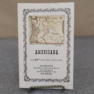 Richard Fitch Old Maps Prints Books Americana Catalogue 56 - Final Catalogue image 1