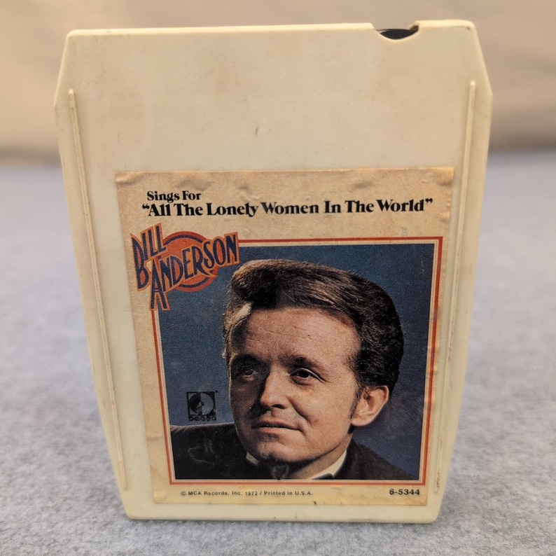 Signed Bill Anderson Sings For All The Lonely Women In The World 8 Track Tape image 1