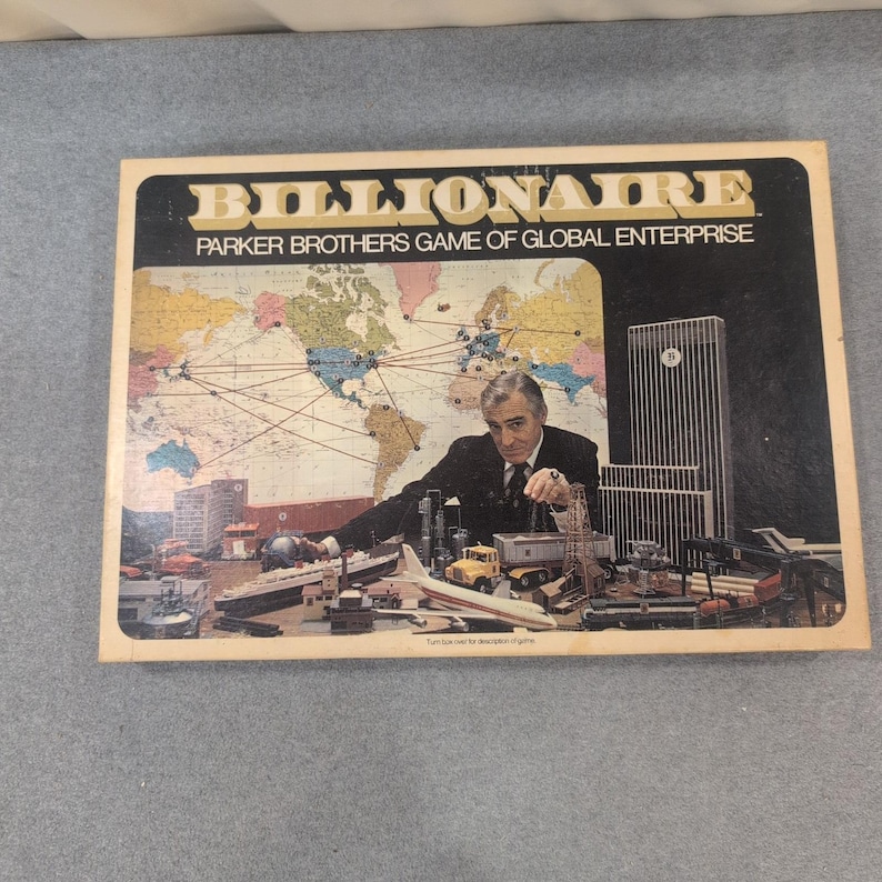 Vintage 1973 Billionaire Parker Brothers Game of Global Enterprise Complete image 9