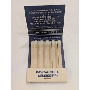 Vintage LaFont Inn Pascagoula Mississippi Matchbook Hotel Motel Souvenir image 3