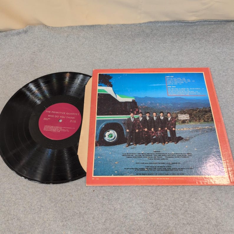 The Primitive Quartet Who Do You Think Vinyl LP Gospel Bluegrass 1980 IRC 1132 image 2
