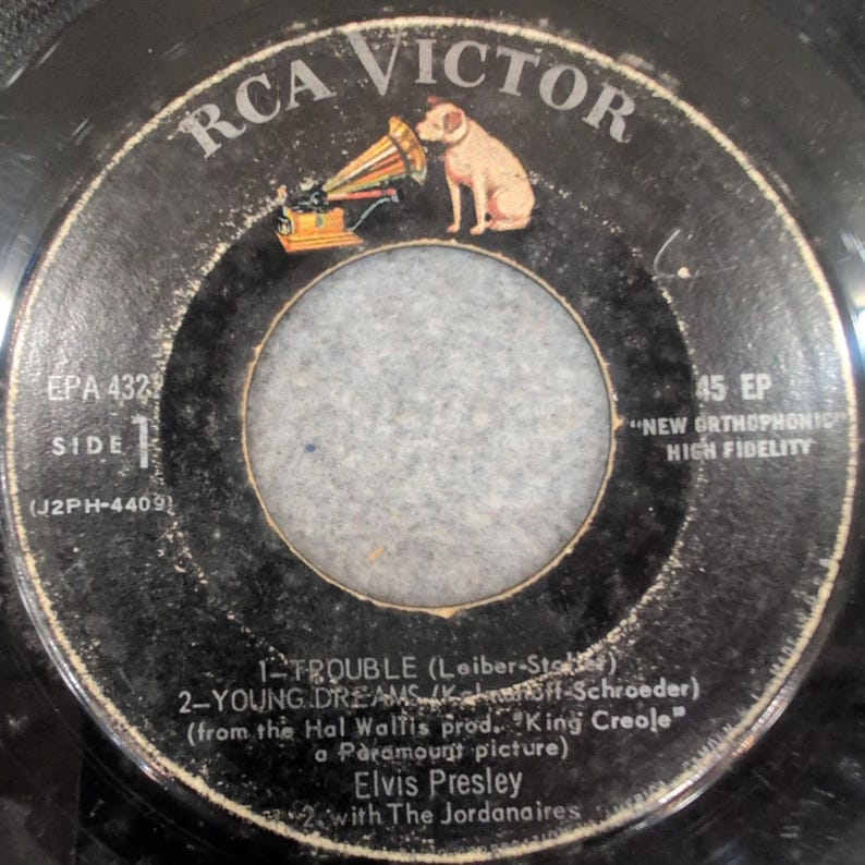 Elvis Presley King Creole Vol 1 45 EP Vinyl Record RCA Victor EPA-4321 1958 image 1