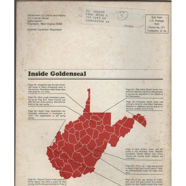 Goldenseal West Virginia Traditional Life Magazine Fall 1986 Split Bottom Chairs image 2