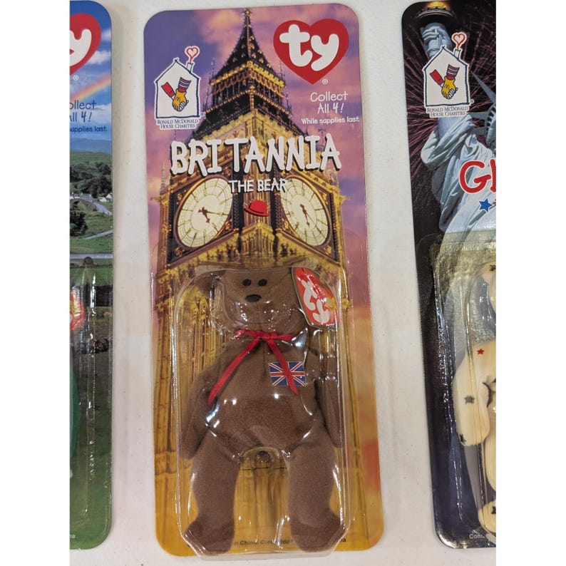 TY Beanie Babies Maple Erin Britannia Glory McDonald's House Charity Bears Set image 4