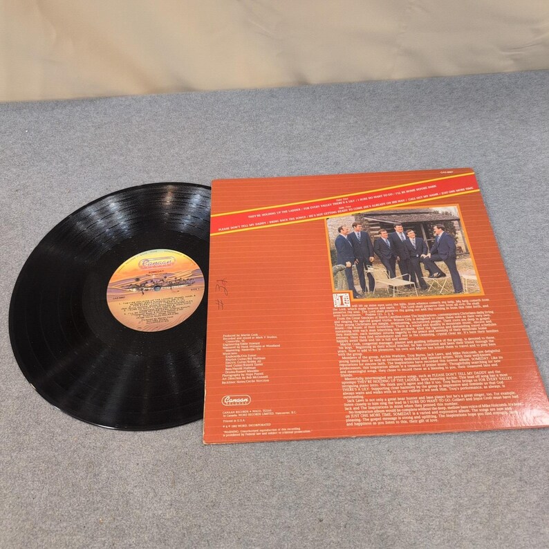 The Inspirations Someday Vinyl LP Canaan Records CAS-9887 Southern Gospel 1982 image 2