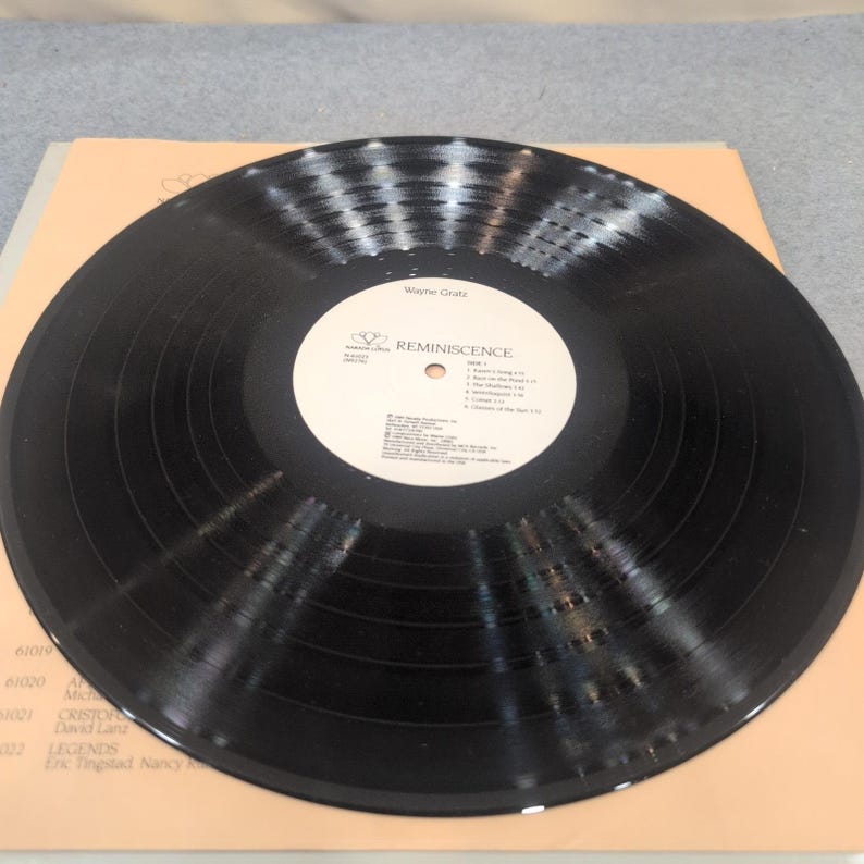 Wayne Gratz Reminiscence Vinyl LP Narada Lotus 1989 New Age Piano N-61023 image 3