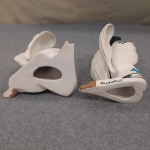 Southwestern Hand Painted Clay Angel Figurines Set of 2 Navajo Signed image 9