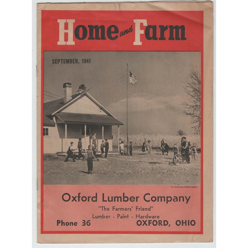 Vintage Home and Farm Magazine September 1941 Oxford Lumber Company Ohio VG- image 1