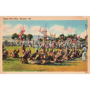 Vintage 1940's Danse Pilou Pilou Noumea NC Postcard New Caledonia image 1