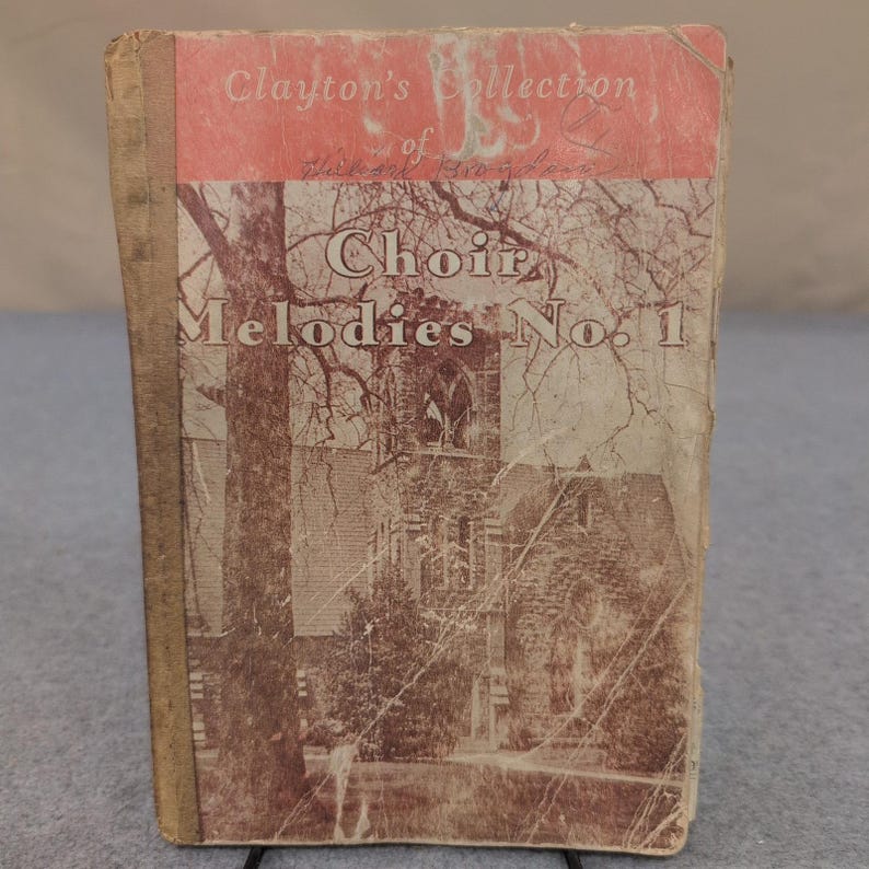Vintage 1950 Clayton's Collection of Choir Melodies No. 1 Gospel Songbook Norman image 1