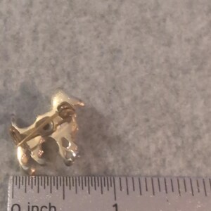 Vintage Opalite Poodle Pin Brooch Rhinestone Enamel Dog Charm Jewelry image 2