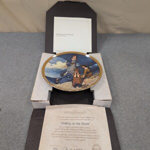 Norman Rockwell Waiting on the Shore Collector Plate Rediscovered Women Knowles image 2