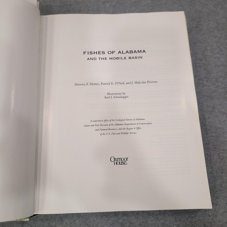 Fishes of Alabama and the Mobile Basin Oxmoor House 1996 Hardcover with Map image 5