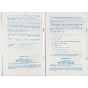 Vtg Alabama Extension Service Frozen Fruits & Vegetables Booklets Auburn Univ image 2