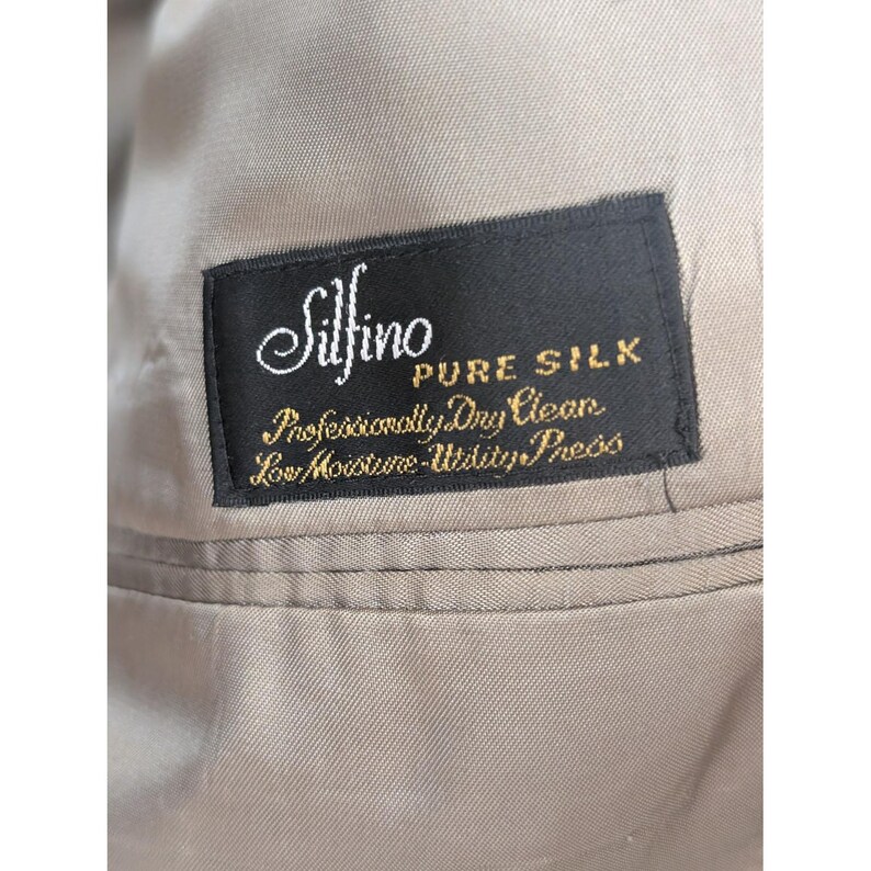 Hart Schaffner Marx Parisian Mens Gray Blazer Pure Silk Silfino 48L image 4