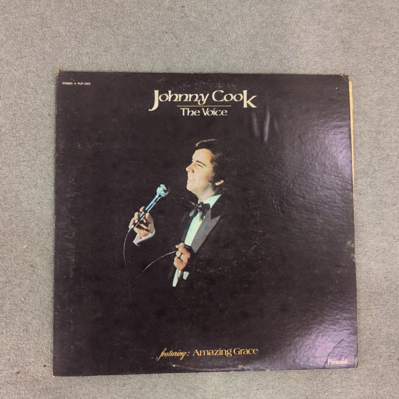Johnny Cook The Voice Vinyl LP Pyramid PLP-1815 Southern Gospel Amazing Grace image 1