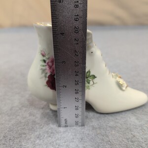 Formalities by Baum Bros White Ceramic Victorian Style Shoe Figurine Floral Rose image 8