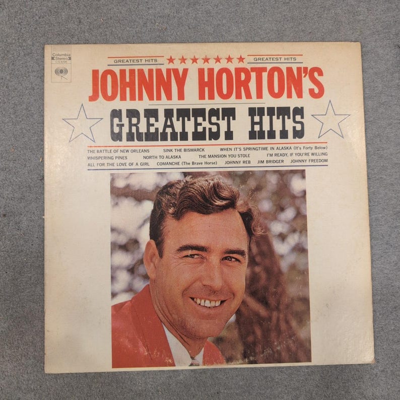Johnny Horton Greatest Hits Vinyl LP Columbia Stereo CS 8396 Country Rockabilly image 1