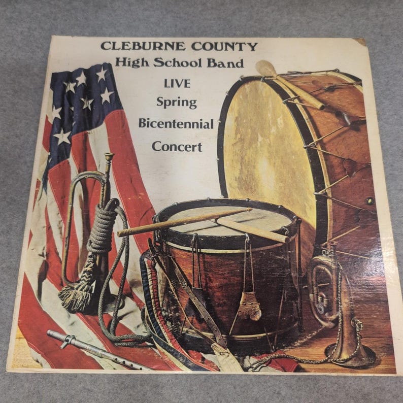 Cleburne County High School Band Live Spring Bicentennial Concert 1976 Vinyl LP image 1