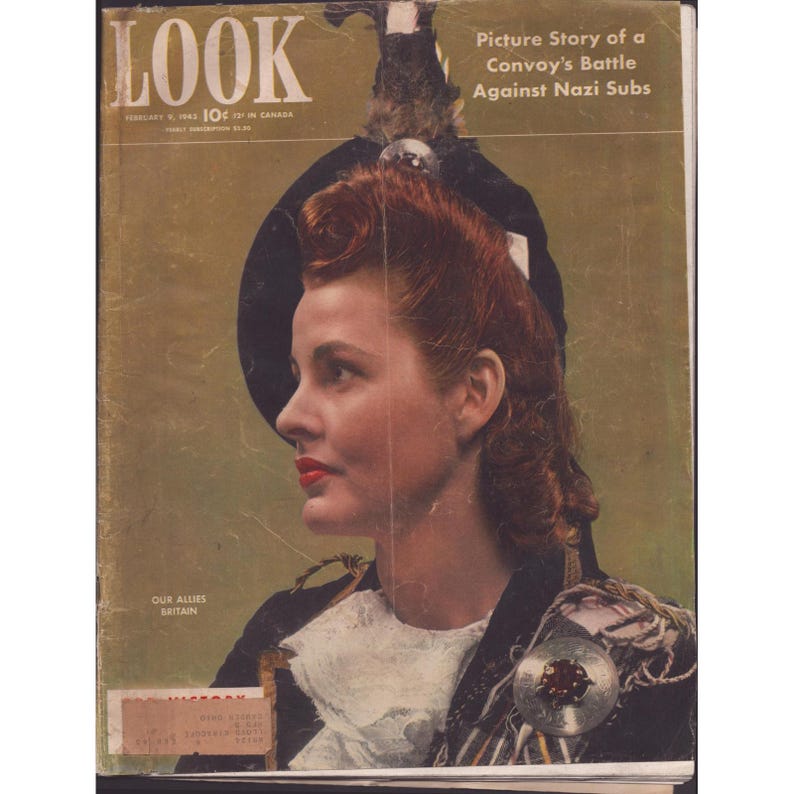 LOOK Magazine February 9 1943 WWII Nazi Subs WAFS Marine Raiders Chesterfield Ad image 1