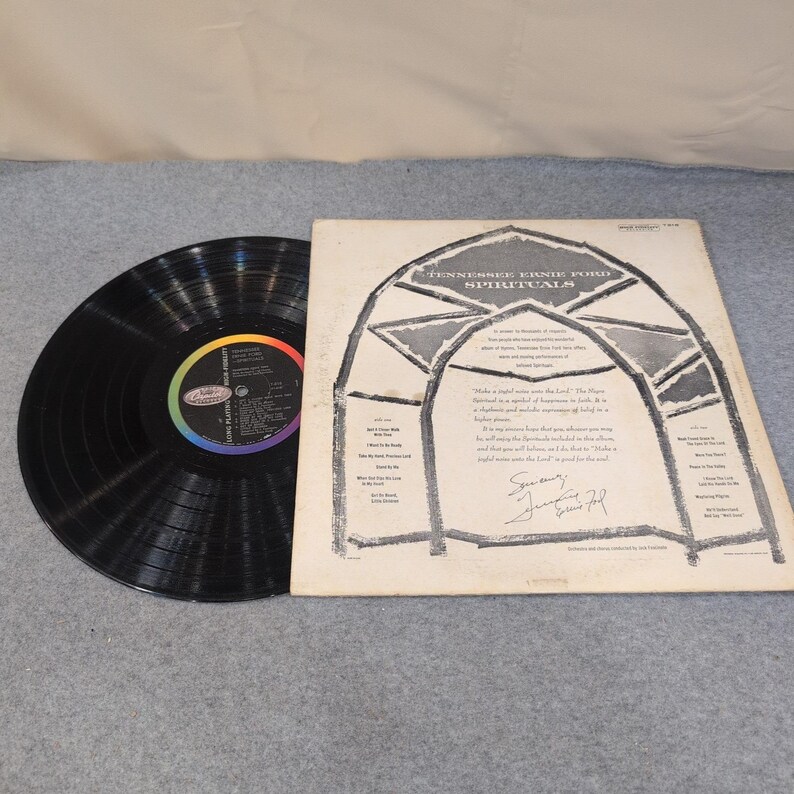 Tennessee Ernie Ford Spirituals Vinyl LP Capitol T-818 Gospel zdjęcie 2