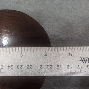 Miniature Dark Wood Round Table Dollhouse Furniture Accessory Decor image 6