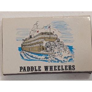 Vintage Paddle Wheelers Matchbox Souvenir Reuben E Lee River Boat Collectible image 1