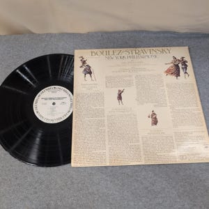 Boulez Stravinsky Pulcinella Suite NY Philharmonic Columbia LP M 35105 Promo image 2