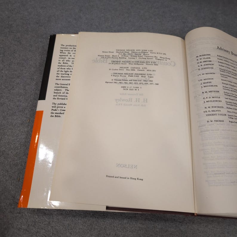 Peake's Commentary on the Bible Matthew Black H.H. Rowley Thomas Nelson HC image 3