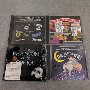 Lot of 4 Broadway & Soul CDs Phantom of the Opera Andrew Lloyd Webber Drifters image 1