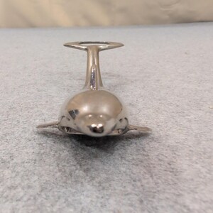 Vintage Silber Delphin Flaschenöffner Metall Nautical Barware Zubehör Bild 2