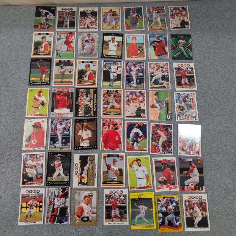 Lot of 49 Cincinnati Reds Baseball Cards Various Sets, Players, Years NM+ Set 4 image 1