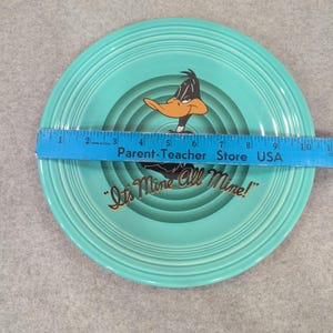 Homer Laughlin Fiesta Daffy Duck Dinner Plate Warner Bros Studio 1994 Turquoise image 5