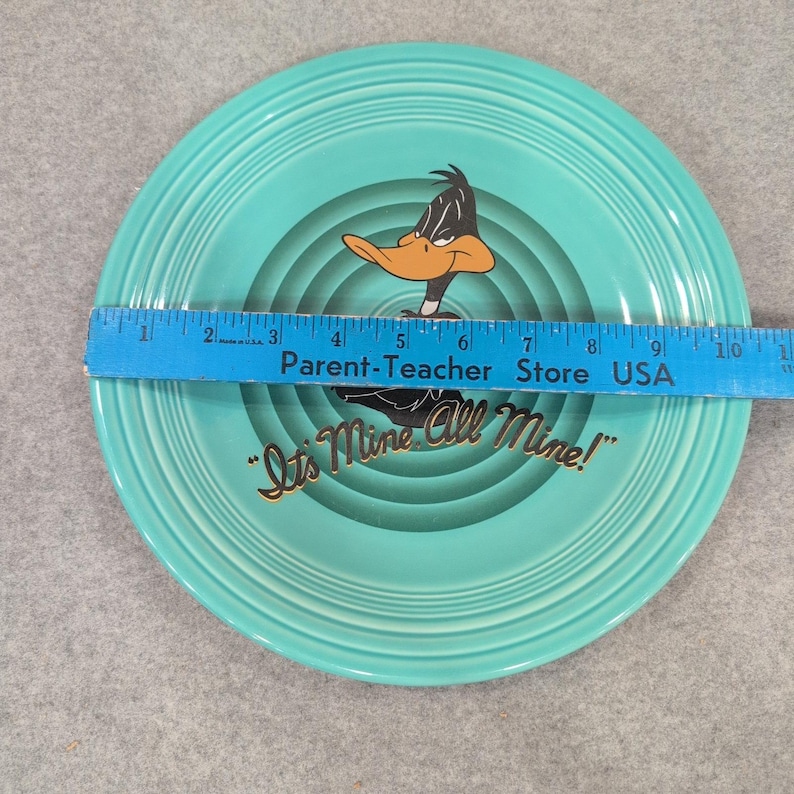 Homer Laughlin Fiesta Daffy Duck Dinner Plate Warner Bros Studio 1994 Turquoise image 5