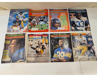 Vintage Sports Illustrated Football Magazines 1980s NFL NCAA Lot of 8