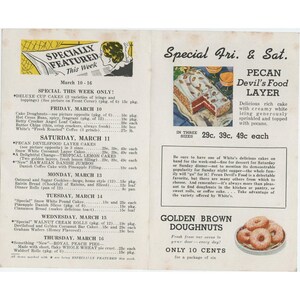 Vintage White's Weekly Bulletin Bakery Ad S.S. Quirigua Ship Illustration image 3