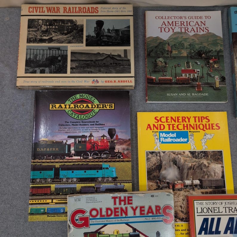 Lot of 8 Model Railroad & Toy Train Books Lionel Civil War Scenery Guides image 2